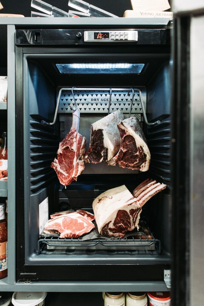 Dry Aging Machine with Meat inside