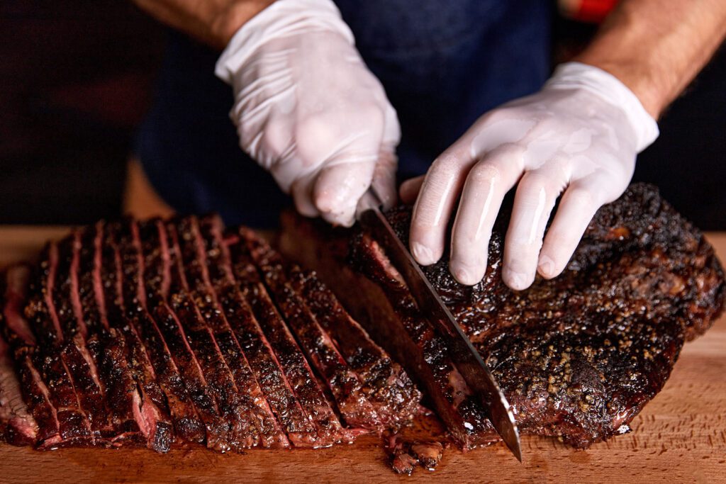 Slicing the Perfect, Juicy and Tender Grilled Brisket