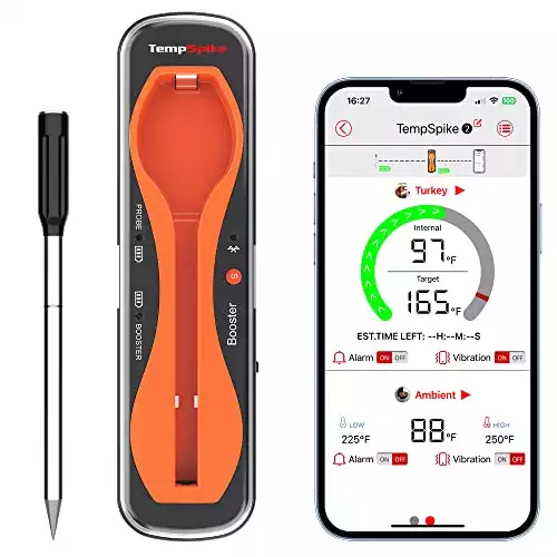 ThermoPro TempSpike 500FT Truly Wireless Meat Thermometer, Bluetooth Meat Thermometer for Grilling and Smoking
